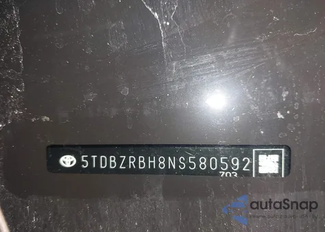 2022 Toyota Highlander Le from USA, damaged, VIN 5TDBZRBH8NS580592